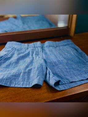 J. Crew Light Chambray Shorts - Blue - Size 00